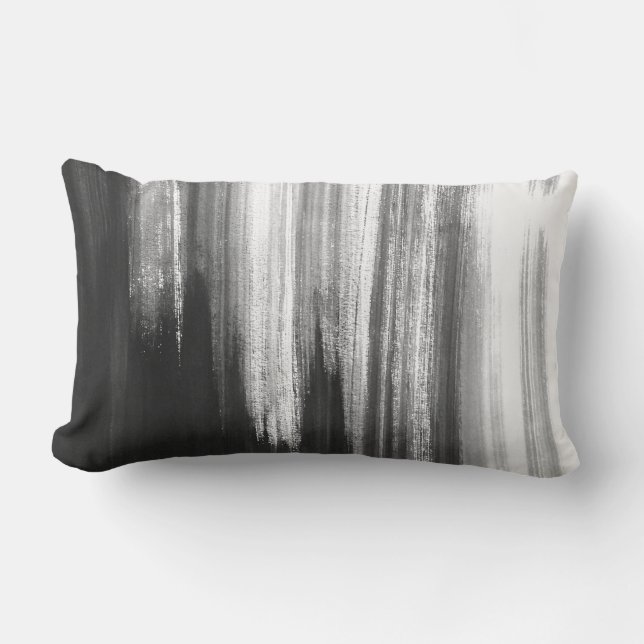oreiller cool abstrait gris et blanc (Recto)