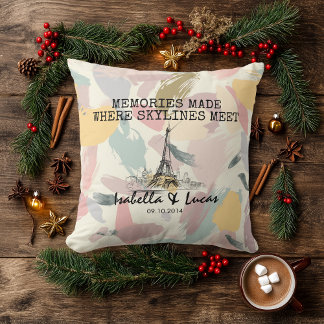 Oreiller Couple Personnalisé avec Ciel Pastel