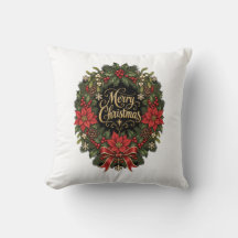 Oreiller Couronne de Noël Cadeau Élégant pour Elle
