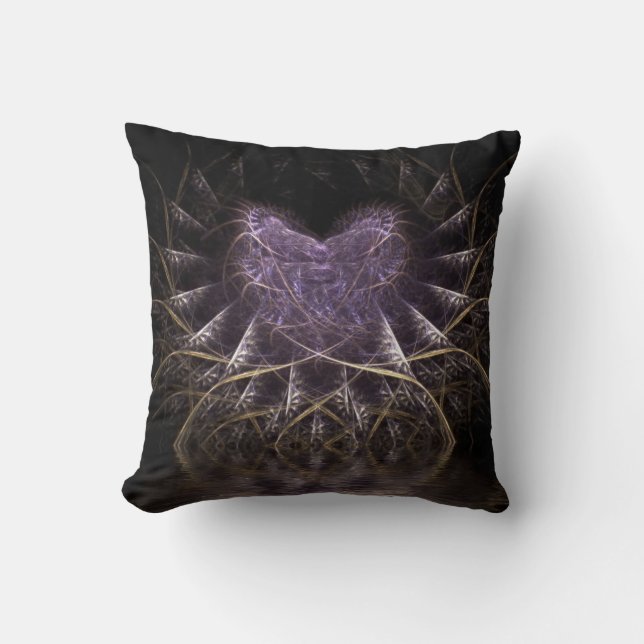 Oreiller Coussin Cœur Gothique Violet (Recto)