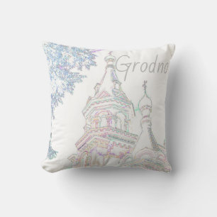 Oreiller Coussin d'Architecture d'Église de Grodno