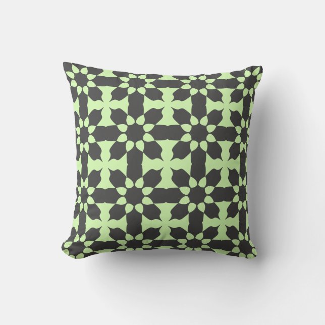 Oreiller / Coussin de jet à motif gris élégant (Recto)