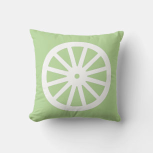 Oreiller Coussin Minimaliste Roue Blanche Élégante