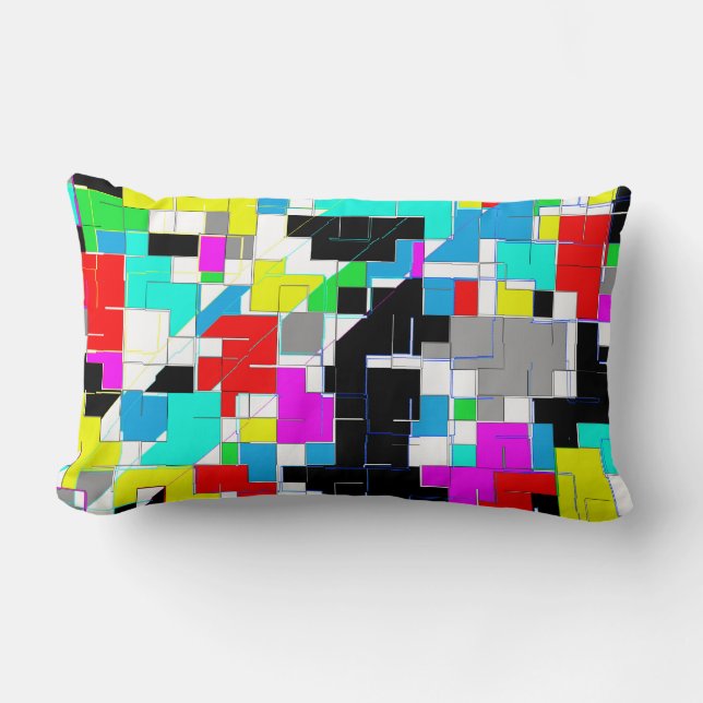 Oreiller Coussin Motif Coloré Abstrait Funky (Recto)