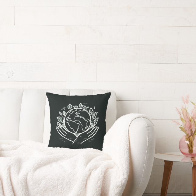 Oreiller / Coussin Noir Élégant (Canapé)