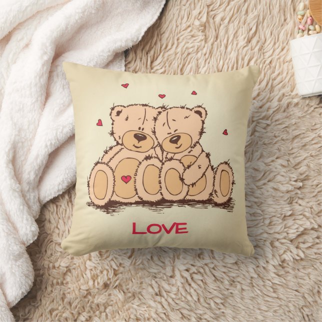Oreiller d'amour en ours en peluche (Couverture)