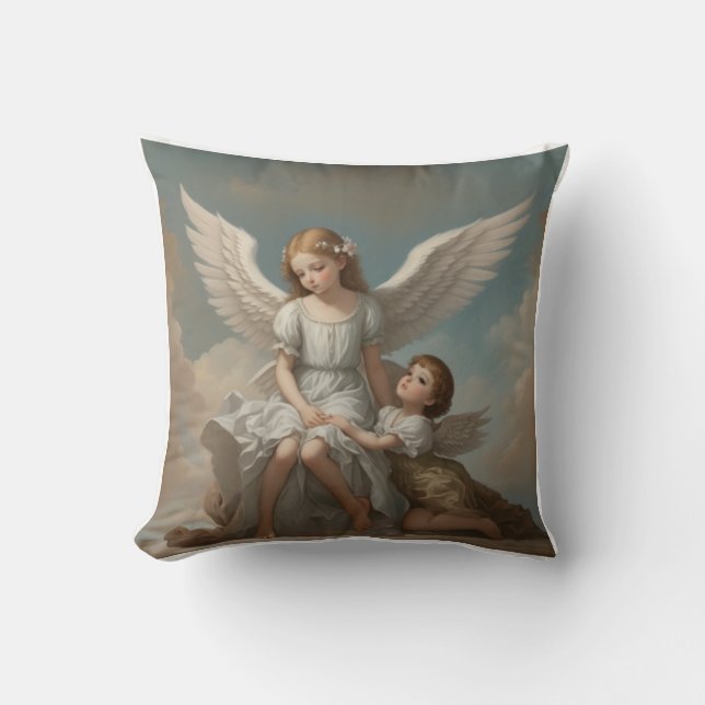 Oreiller d'Anges Enfants Religieux (Recto)