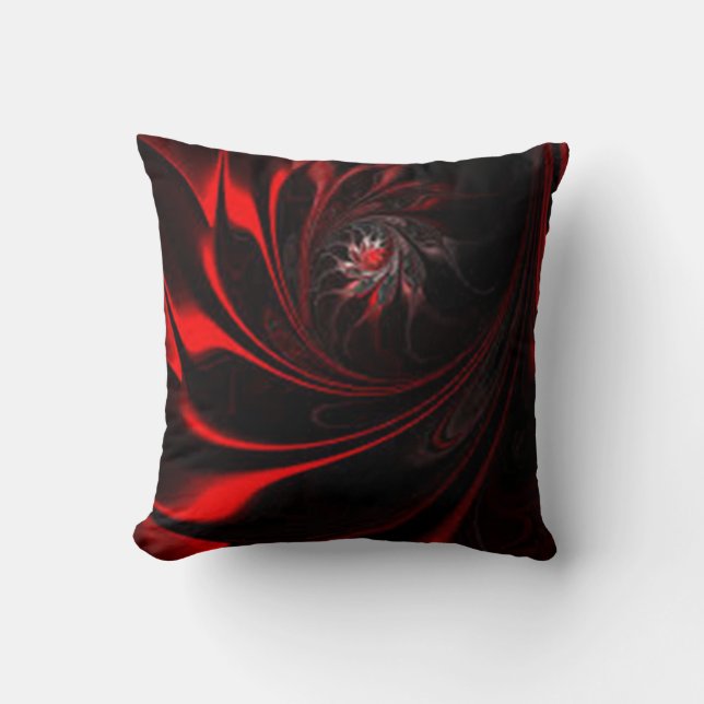 Oreiller d'art floral rose vintage élégant (Recto)