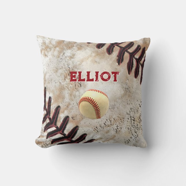Oreiller de baseball personnalisé, déco de basebal (Recto)