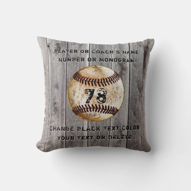 Oreiller de baseball personnalisé pour l'entraîneu (Recto)