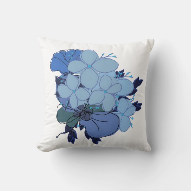 Oreiller de canapé bleu (Recto)