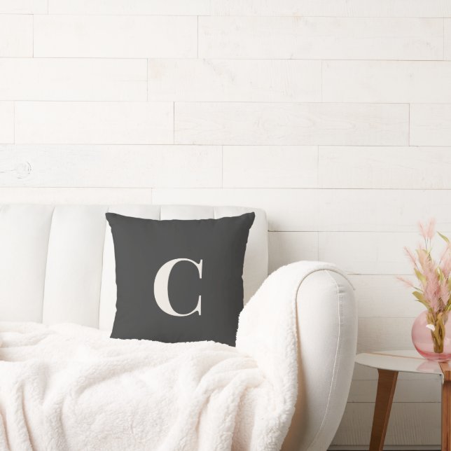 Oreiller de chambre à monogramme neutre | Ivoire e (Canapé)