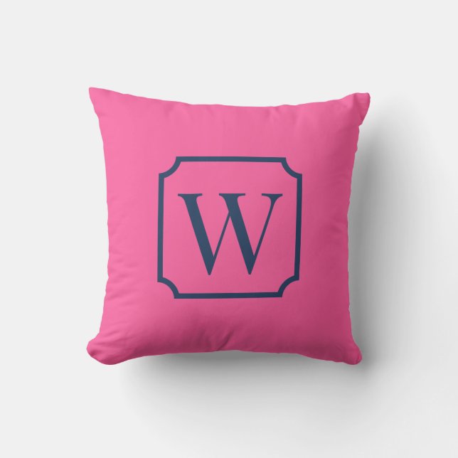Oreiller de chambre universitaire Monogram rose de (Recto)