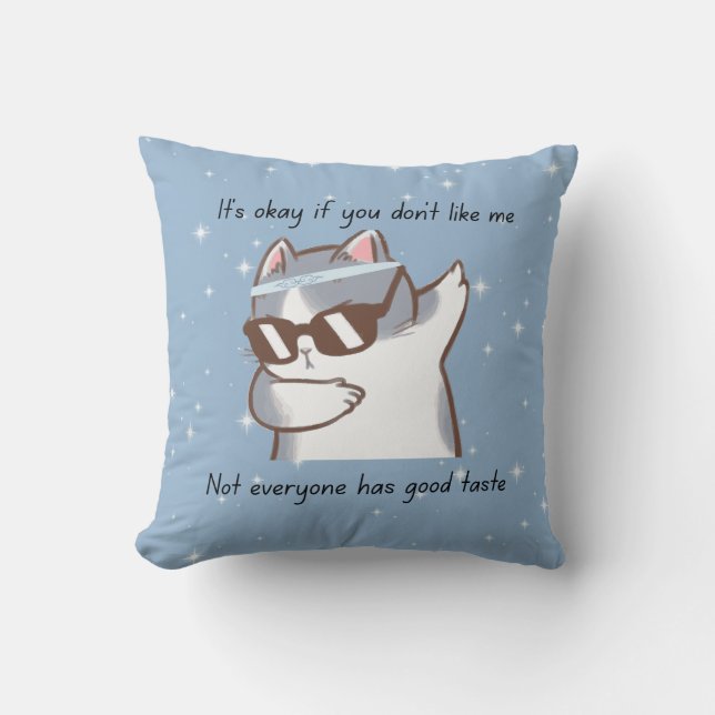 Oreiller de chat drôle et impertinent (Recto)