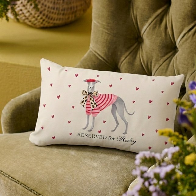 Oreiller de chien mignon Italian Greyhound Whippet (Créateur téléchargé)