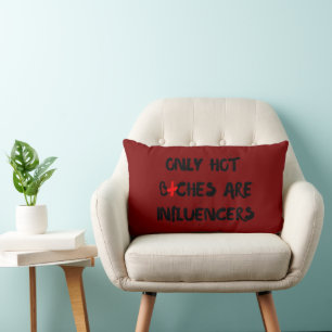 Oreiller de citation drôle d'influenceur pour la d