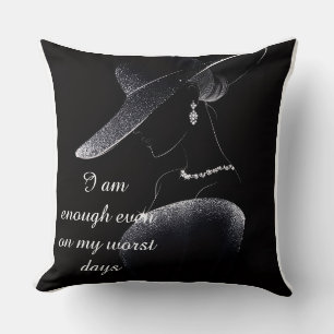 Oreiller de citation luxueux minimaliste et stimul