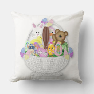 Oreiller de coton de qualité A 20x20/Lapin de Pâqu