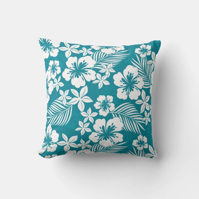 Oreiller de décoration à motif tropical (Recto)