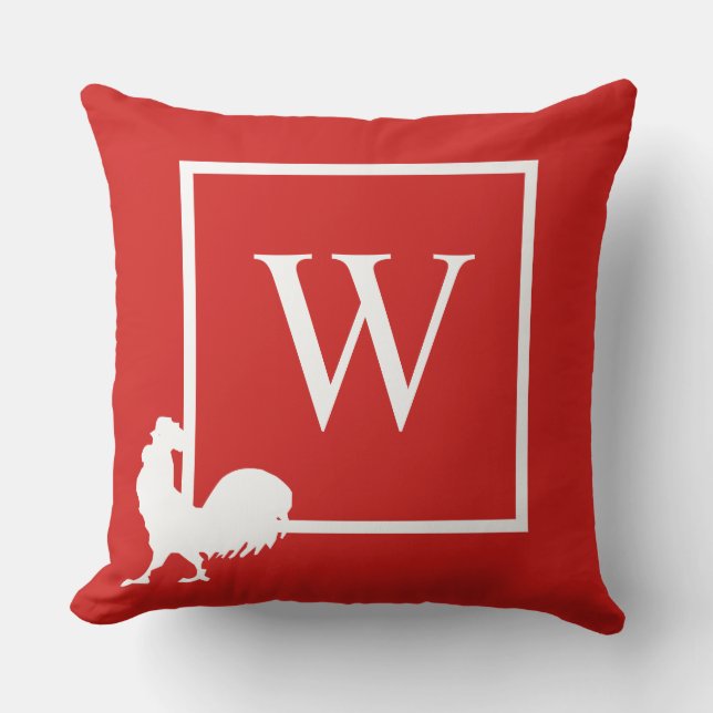Oreiller de décoration de ferme avec monogramme in (Recto)