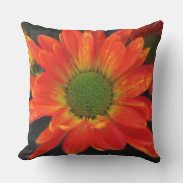 Oreiller de décoration extérieur Mums Orange (Recto)