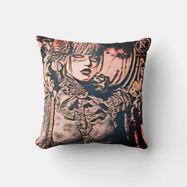 Oreiller de décoration La femme rébellion  (Recto)