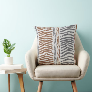 Oreiller de décoration moderne boho gris marron