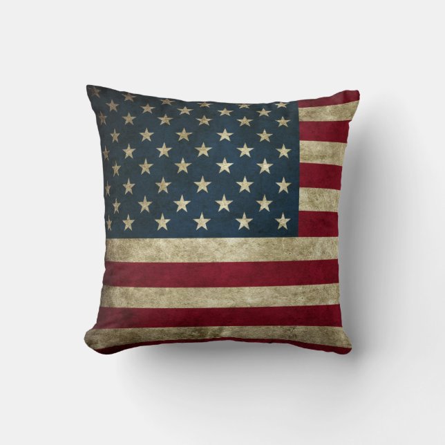 Oreiller de drapeau américain vintage lauréat (Recto)