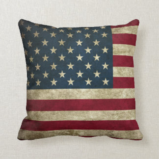 Oreiller de drapeau américain vintage lauréat