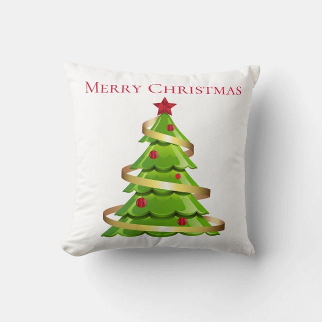 Oreiller de fête de Noël - Arbre de Noël (Recto)