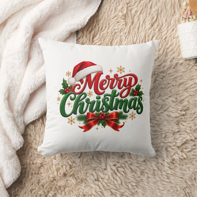 Oreiller de fête de Noël joyeux (Couverture)