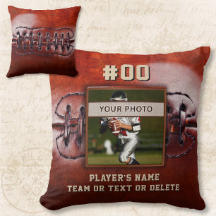 Oreiller de football personnalisé avec photo du jo