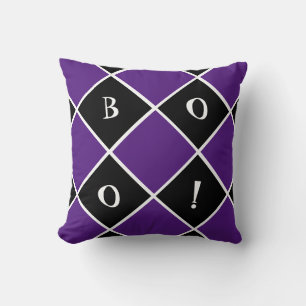 oreiller de Halloween violet et noir