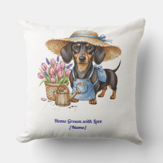 Oreiller de jardin personnalisé pour Dachshund