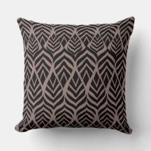 Oreiller de jet abstrait safari faune marron