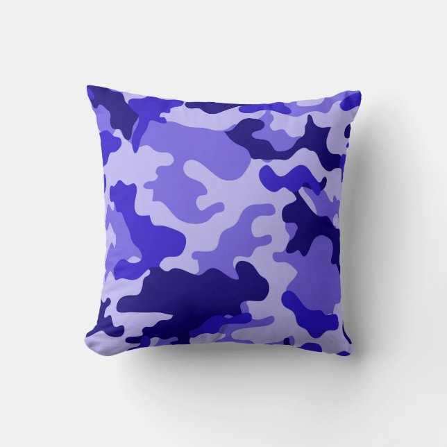Oreiller de jet camouflage bleu océan (Recto)
