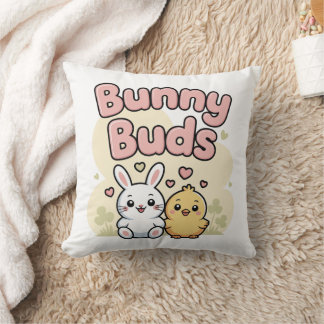 Oreiller de jet Cute Bunny Buds Pâques