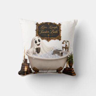 Oreiller de jet Cute Ghost Live Laugh Toaster Bain