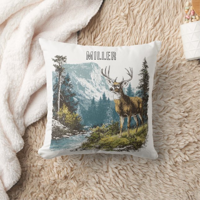 Oreiller de jet de cerf de nature (Couverture)