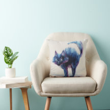 Oreiller de jet de chat de minuit