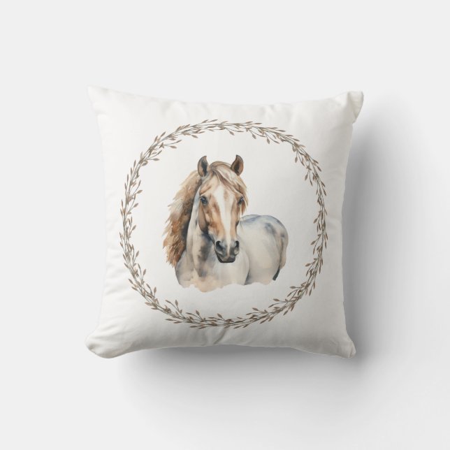 Oreiller de jet de cheval gris (Recto)