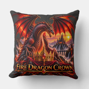 Oreiller de jet de dragon de fantaisie de la couro