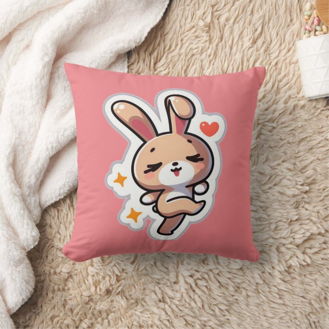Oreiller de jet de lapin (Couverture)