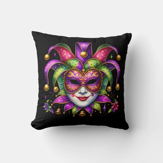 Oreiller de jet de Mardi Gras (Recto)