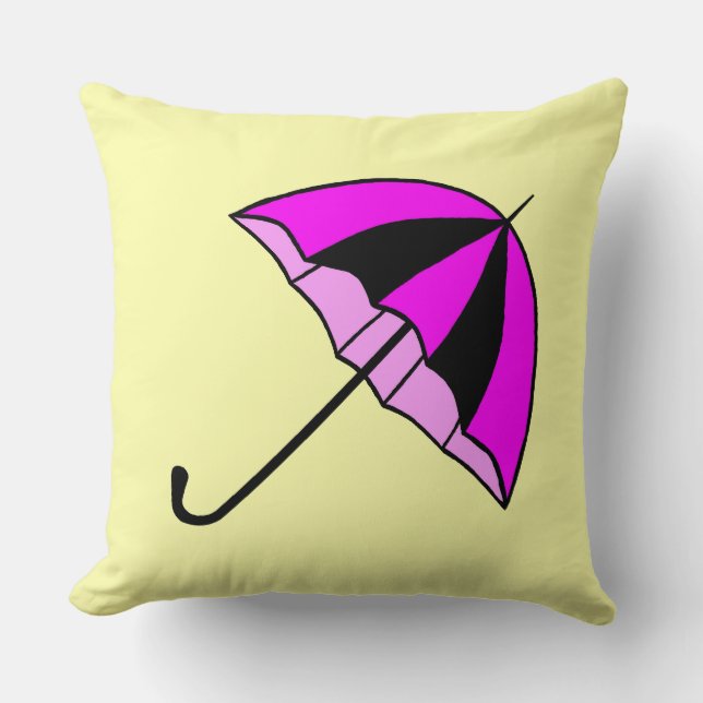 Oreiller de jet en coton de qualité parapluie viol (Recto)