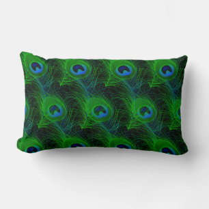 Oreiller de jet intérieur - Plumes de paon