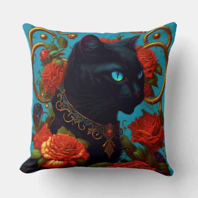 Oreiller de jet Rose The Cat  (Recto)