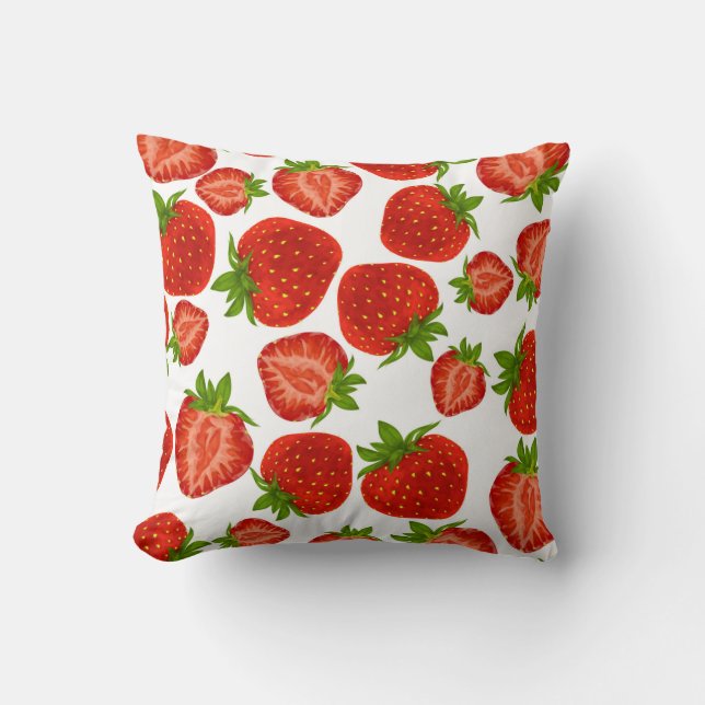Oreiller de jet rouge frappant à la fraise (Recto)