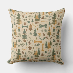 Oreiller de jet rustique Woodland – Animal de comp