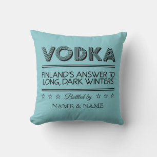 oreiller de jetage couleur personnalisée VODKA
